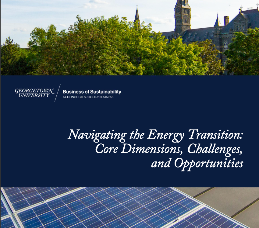 Cover page of Navigating the Energy Transition White Paper